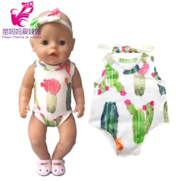 Baby Doll Summer Clothes for 43cm Born Baby Doll Swim Clothes 18 Inch Doll Bikini