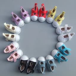 5 Cm Doll Shoes Denim Canvas Mini Toy Shoes1/6 Bjd Sneackers Boots for Russian Diy Handmade Doll