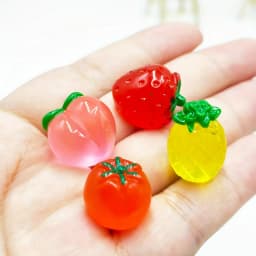 Mini Dollhouse Fruit & Vegetable Bento Box, Kitchen Shop Scene Accessory, Holiday Collectible Gift