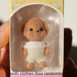 Limb Movable Forest Family Animal Figure Poodle Flocked Shaggy Figurine Dog Model Toy Dollhouse Miniatures Accessories For Kids