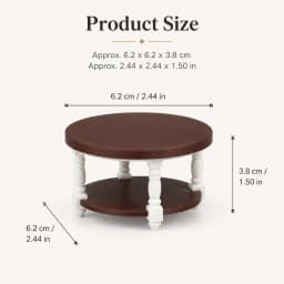 Dollhouse Furniture, Miniature Furniture, Dollhouse Miniature Models, 1:12 Scale 3D Printed American Country-Style Vintage Double-Layered Small Coffee Table, Pla Material, Not Made of Wood. The Double-Layer Structure Combines Display and Storage Functions, Making It Suitable for Decorating Scenes Such as Dollhouse Living Rooms and Leisure Areas, and Is Ideal for Displaying Mini Books, Tea Sets, Ornaments, and Decorative Items.