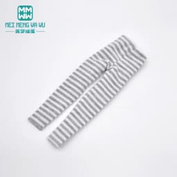 Toys Doll Clothes Fit 28-30cm Blyth Azone OB22 OB24 Party Doll Dress Up Soot Stripes Pink Gray Tights Pantyhose