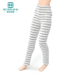 Toys Doll Clothes Fit 28-30cm Blyth Azone OB22 OB24 Party Doll Dress Up Soot Stripes Pink Gray Tights Pantyhose