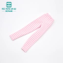 Toys Doll Clothes Fit 28-30cm Blyth Azone OB22 OB24 Party Doll Dress Up Soot Stripes Pink Gray Tights Pantyhose