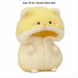 Generic Doll Clothes 10Cm Yellow Cartoon Hamster Cotton Stuffed Doll Jumpsuits Miniature Pajamas Cosplay Changing Dress Game