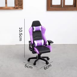 Mini Gaming Chair Model Rotatable Dollhouse Armchair Exquisite Mini Furniture for Miniature Diorama Display Home Decor