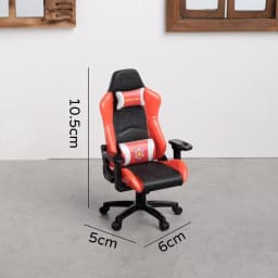 Mini Gaming Chair Model Rotatable Dollhouse Armchair Exquisite Mini Furniture for Miniature Diorama Display Home Decor