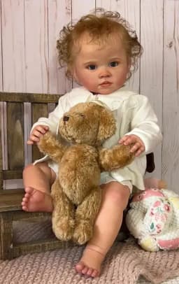 23Inch Reuben Reborn Baby Doll Kit, Unpainted Unfinished Blank Mold, DIY Newborn Doll Parts Supplies for Reborn Art Creation