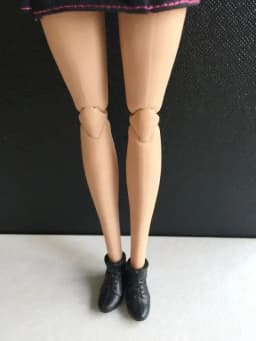 doll shoes black flat shoes for your BB dolls with flat small foot BBI397