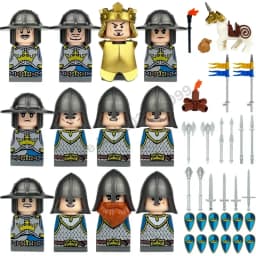 Crusader Knights Roman Warriors Middle Ages Medieval Europe Military Building Blocks Figures Castle Kingdom King Legion Set
