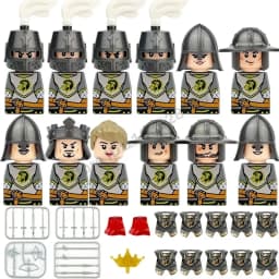 Crusader Knights Roman Warriors Middle Ages Medieval Europe Military Building Blocks Figures Castle Kingdom King Legion Set