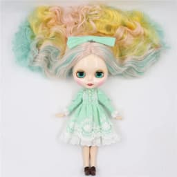 ICY DBS Blyth Doll Licca Body Lace Dress Bow Knot Pink Green Princess Suit Anime Outfits