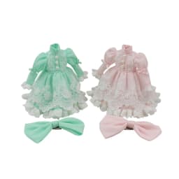 ICY DBS Blyth Doll Licca Body Lace Dress Bow Knot Pink Green Princess Suit Anime Outfits