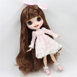 ICY DBS Blyth Doll Licca Body Lace Dress Bow Knot Pink Green Princess Suit Anime Outfits