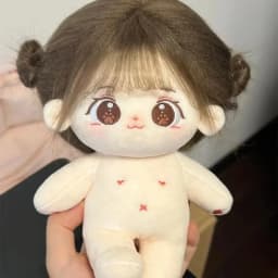 20cm Miaomiao Cotton Doll DIY Cosplay Outfit Collection Cute Soft Brown Hair Plush Stuffed Figure Children Girl Christmas Gift