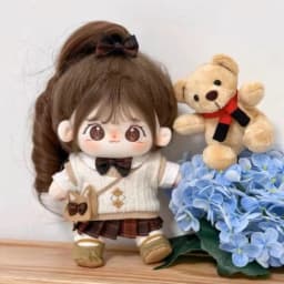 20cm Miaomiao Cotton Doll DIY Cosplay Outfit Collection Cute Soft Brown Hair Plush Stuffed Figure Children Girl Christmas Gift