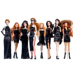 32cm Supermodel Doll Clothes Suit European Fashion Classic Little Black Dress Exquisite Accessories Set DIY Toy Collector Gifts
