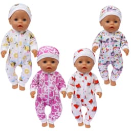 Jumpsuit+hat suitable for 17-18 inch doll clothing, doll clothes, holiday gifts (excluding dolls)