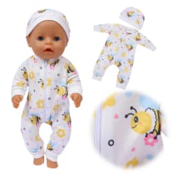 Jumpsuit+hat suitable for 17-18 inch doll clothing, doll clothes, holiday gifts (excluding dolls)
