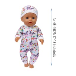 Jumpsuit+hat suitable for 17-18 inch doll clothing, doll clothes, holiday gifts (excluding dolls)