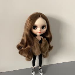 1Pcs Blyth Doll Clothes Long Sleeve Soft Fur Coat Tops Yoga Pants Leggings Warm Casual Wear for Blyth OB24 Pullip 1/6 Dolls