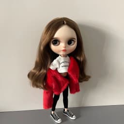 1Pcs Blyth Doll Clothes Long Sleeve Soft Fur Coat Tops Yoga Pants Leggings Warm Casual Wear for Blyth OB24 Pullip 1/6 Dolls