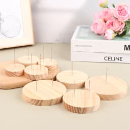 1pcs Display Stand Holder Crochet Stands Rack Support Storage Base Wooden Figure Animal Action Suppprt Base