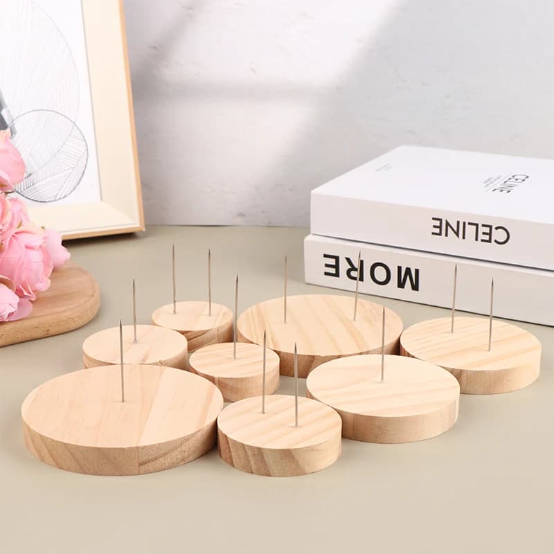 1pcs Display Stand Holder Crochet Stands Rack Support Storage Base Wooden Figure Animal Action Suppprt Base