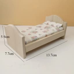 1/12 Dollhouse Miniature Wooden Bed Mini 8 Styles Chairs Model Toys Doll House Simulation Furniture Cabinet Bed Model