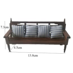1/12 Dollhouse Miniature Wooden Bed Mini 8 Styles Chairs Model Toys Doll House Simulation Furniture Cabinet Bed Model