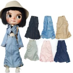 For Blythe Doll Jeans Coat for Ob24 Ob22 Azone Dolls Clothes Denim Jacket