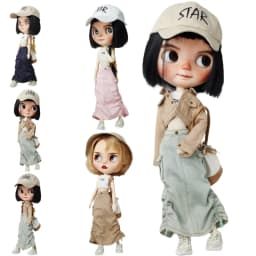 For Blythe Doll Jeans Coat for Ob24 Ob22 Azone Dolls Clothes Denim Jacket