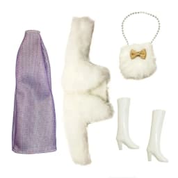 11.5" Doll Elegant Party Clothes Boots Fur Jacket Dresses Plush Coat For 30cm Doll Casual Wears Princess Bags for 1/6 BJD Dolls