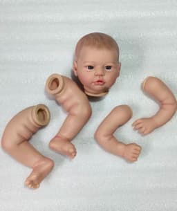 NPK 19inch Lifelike Reborn Doll kit Evi painted Doll kit Unfinished Doll parts with Hand Painted Hair
