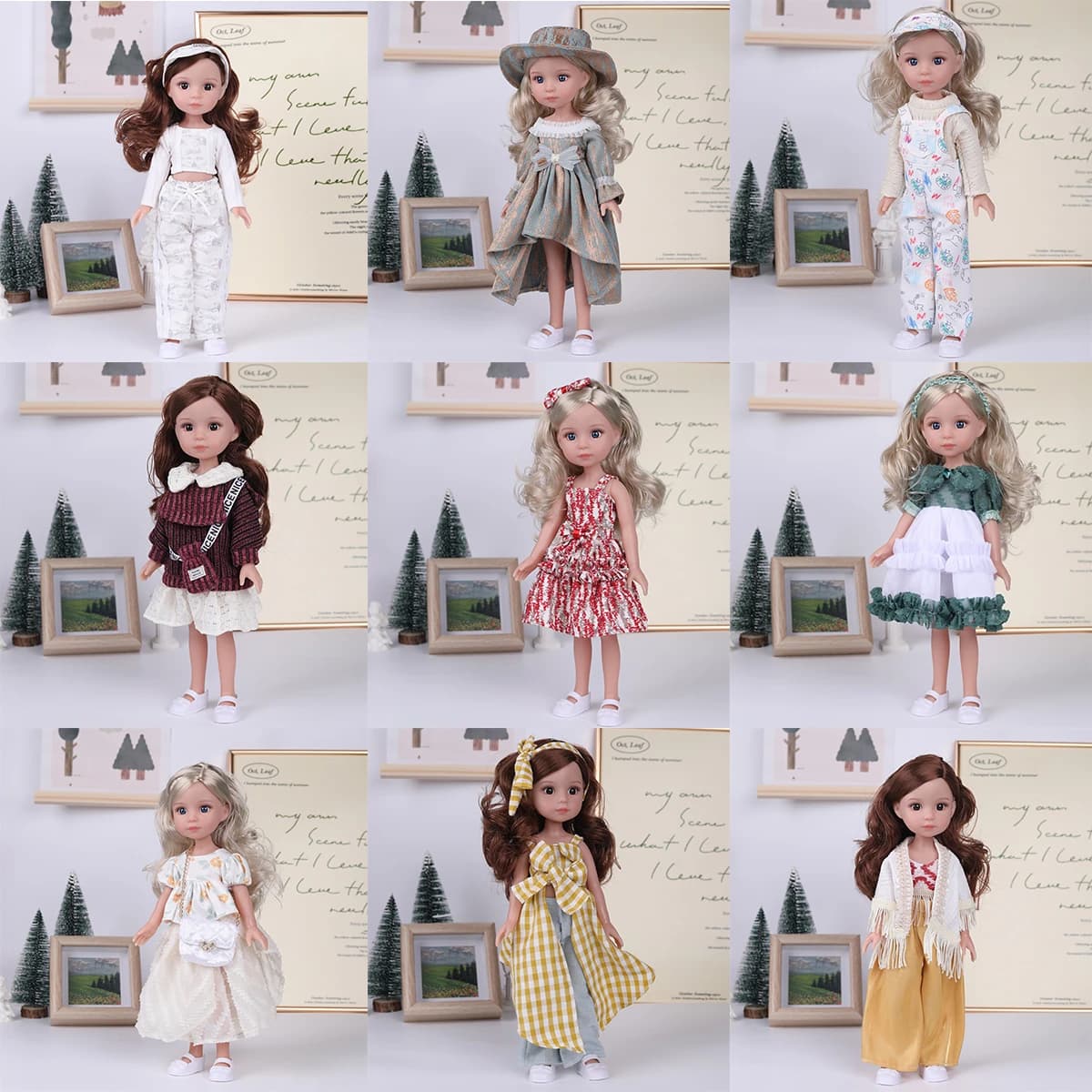 Doll Clothes for 14 Inch Doll Toys,Doll Fashion Clothes Skirts,DIY Doll Accessories Clothes Dress Up Toys for Kids