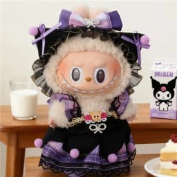 15 17cm For Labubu Doll Cartoon Hellokitty Outfit Clothes Magic Dark Style Kuromi Skirt Dress Cosplay Change Clothing Accessory
