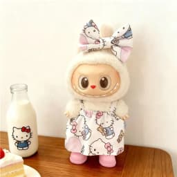 15 17cm For Labubu Doll Cartoon Hellokitty Outfit Clothes Magic Dark Style Kuromi Skirt Dress Cosplay Change Clothing Accessory
