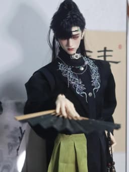 1/3 Doll's Clothes Suit for 75cm Male Bjd Doll Ancient Style Top+skirt+waist Chain Dress Up Gift Toys Doll Accessories, No Doll