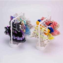 Wholesale For Labubu Clothes Hanger Rack For Doll Clothes Shoes Storage Rack Plastic Accessories Decoration Girl Birthday Gift