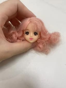 short long hair doll heads licca colorful hair girls boys doll head