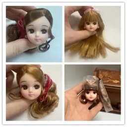 short long hair doll heads licca colorful hair girls boys doll head