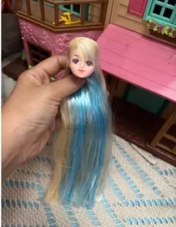 short long hair doll heads licca colorful hair girls boys doll head
