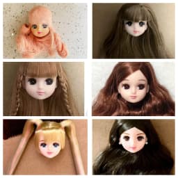 short long hair doll heads licca colorful hair girls boys doll head