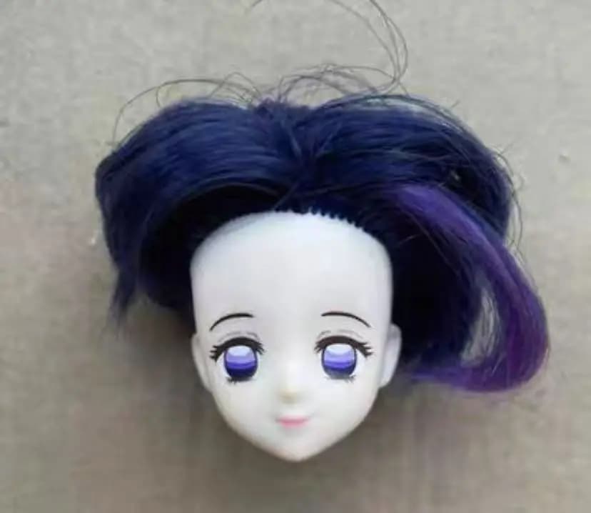 short long hair doll heads licca colorful hair girls boys doll head