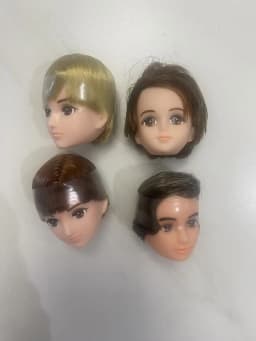 short long hair doll heads licca colorful hair girls boys doll head