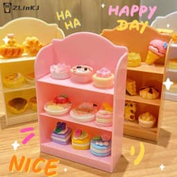 ▶1:12 Dollhouse Miniature Supermarket Shelf Display Stand Storage Rack Scene Decor Toy Doll House Accessories