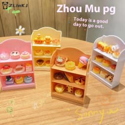 ▶1:12 Dollhouse Miniature Supermarket Shelf Display Stand Storage Rack Scene Decor Toy Doll House Accessories