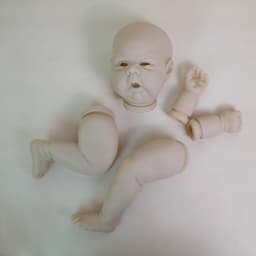NPK 24inch Unfinished Reborn Doll Kit Limited Edition Gounchi with Cloth Body And Eyeballs DIY Doll Parts for Collectors