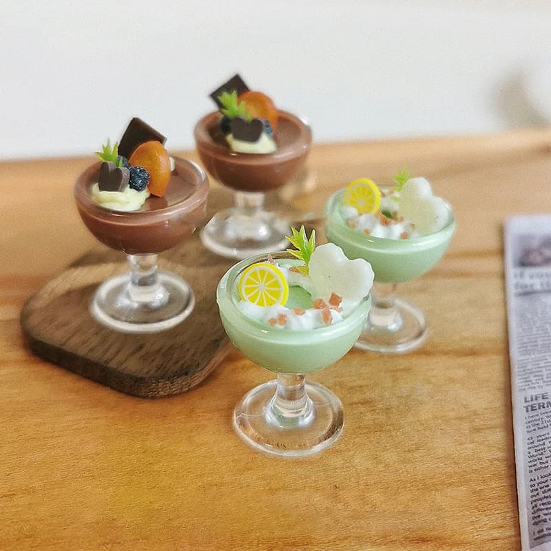1Pc Dollhouse Simulation Bar Drinks Beverage Cup Ornaments 1/12 Miniature Dolls House Decoration Accessories Pretend Play Toys