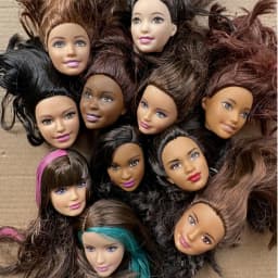 1/6 Vintage Doll Heads Princess For 30cm Solid Male Soldier Sculpt Female Children Playing Birthday Gifts